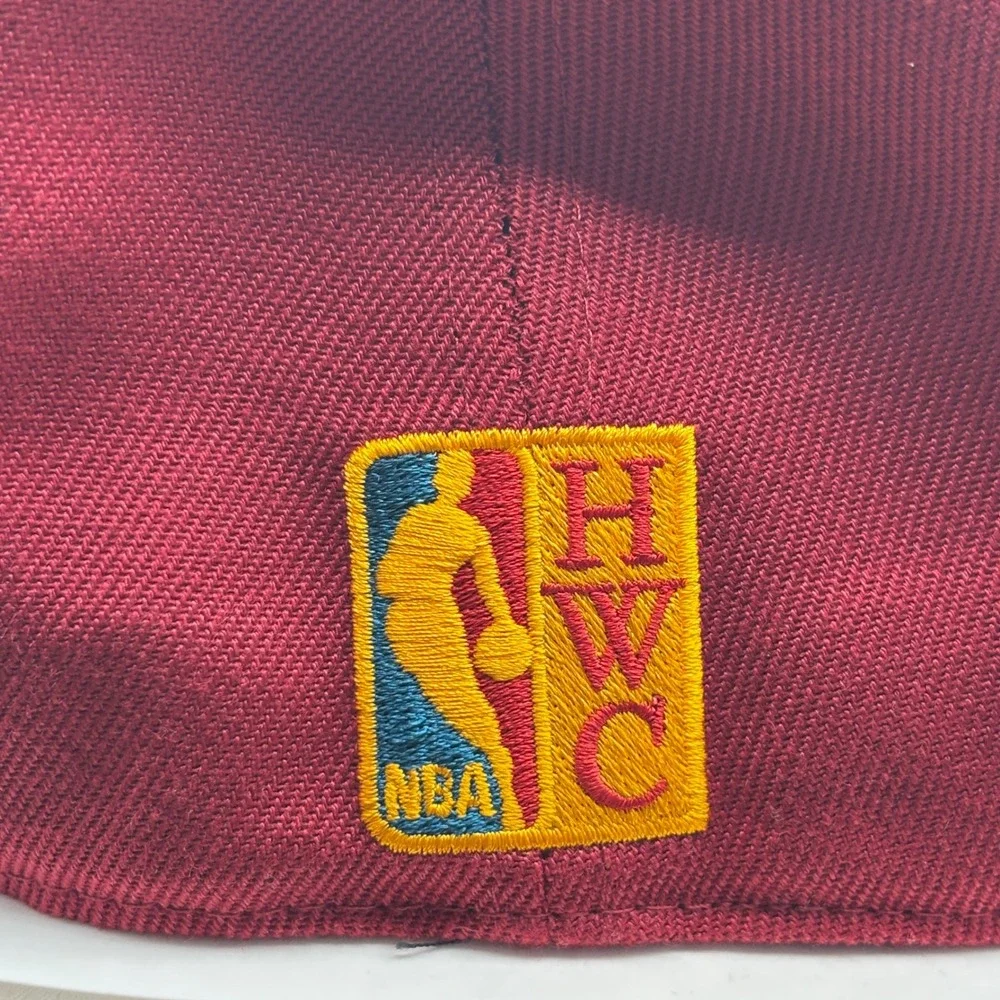 Mitchell & Ness Hat Mens 7 3/4 Cardinal Portland Trail Blazers NBA Fitted Cap